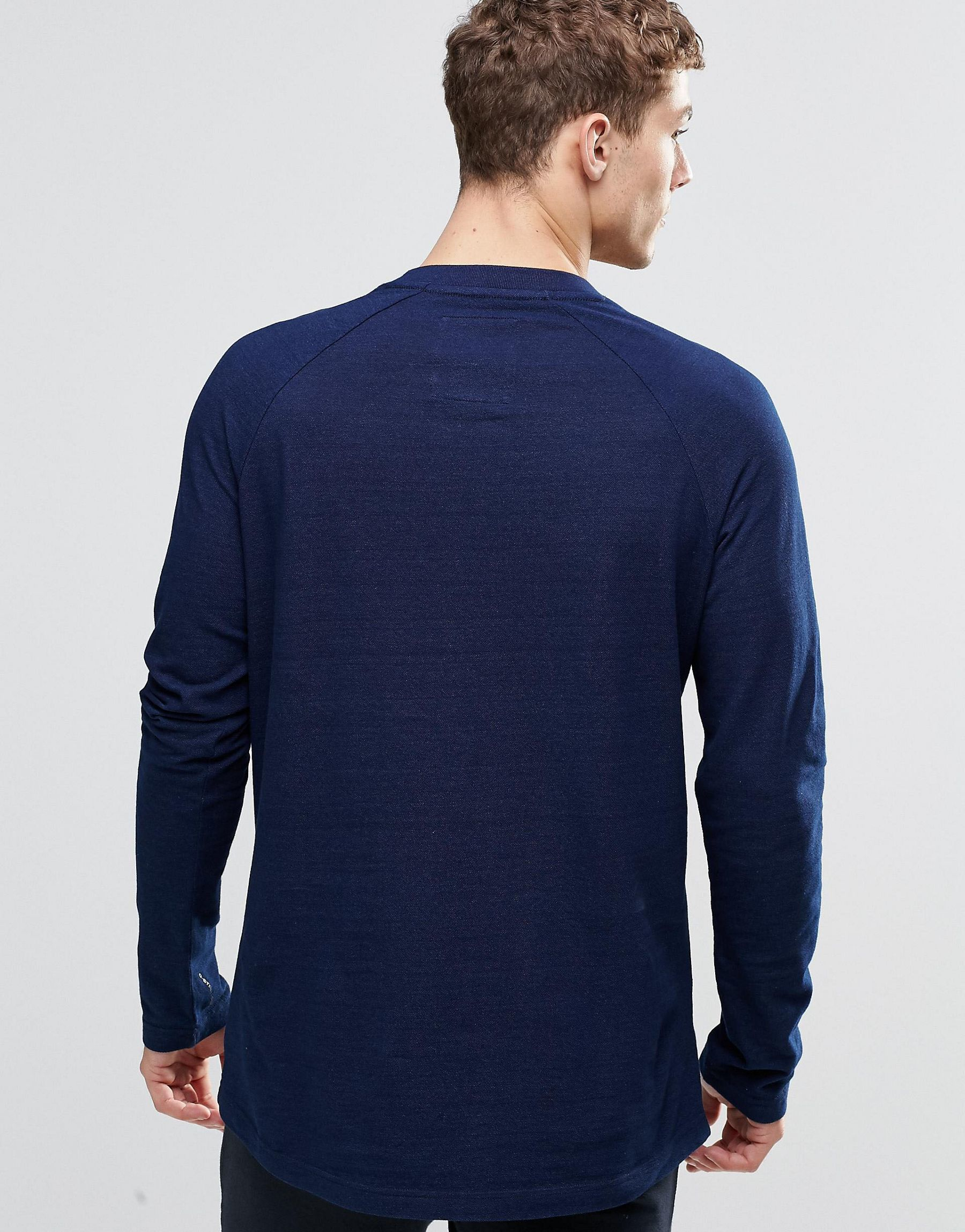 Lyst - G-Star Raw Islev Long Sleeve Logo T-shirt in Blue for Men