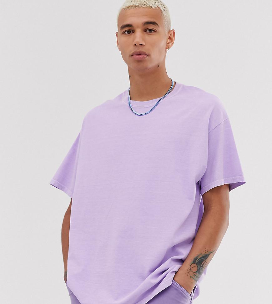 Reclaimed (vintage) Oversized Overdye T-shirt In Dusty Lilac in Purple