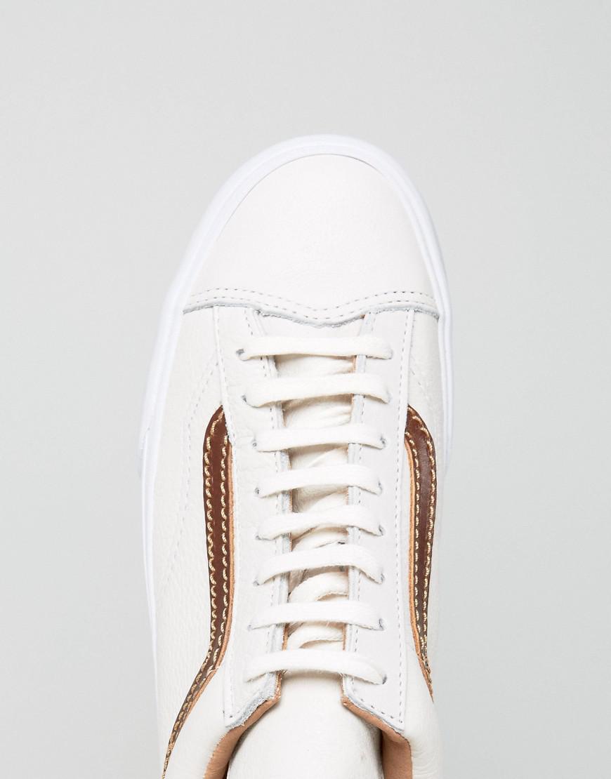 vans california premium sneakers beige leather vans california premium sneakers beige leather