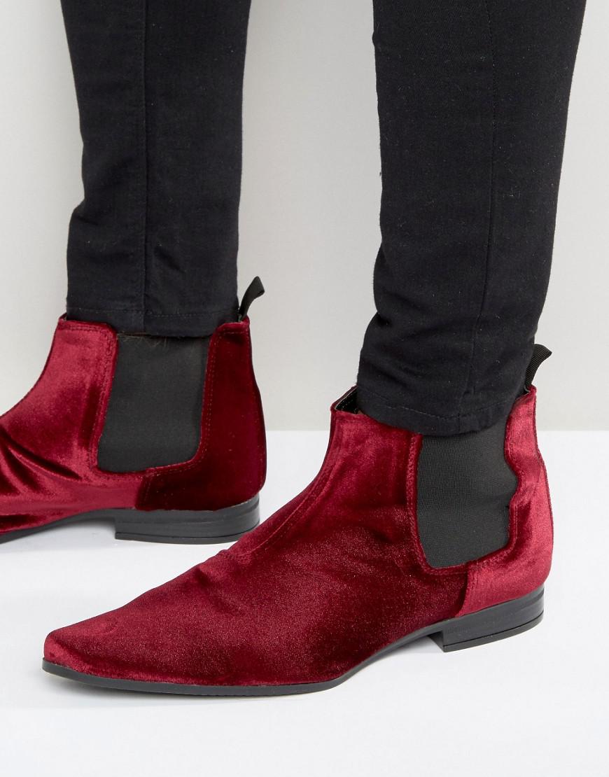 burgundy suede chelsea boots mens