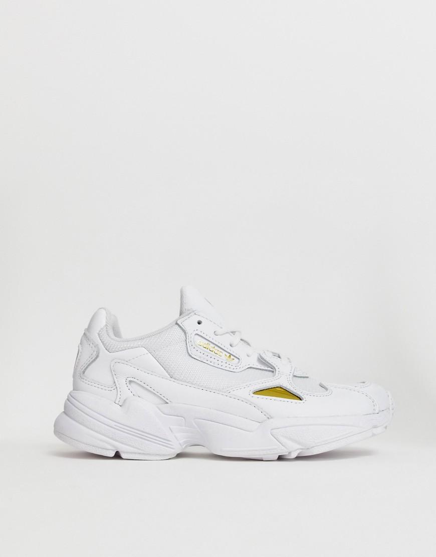 Falcon Trainers In White And Gold Falcon Trainers In White And Gold