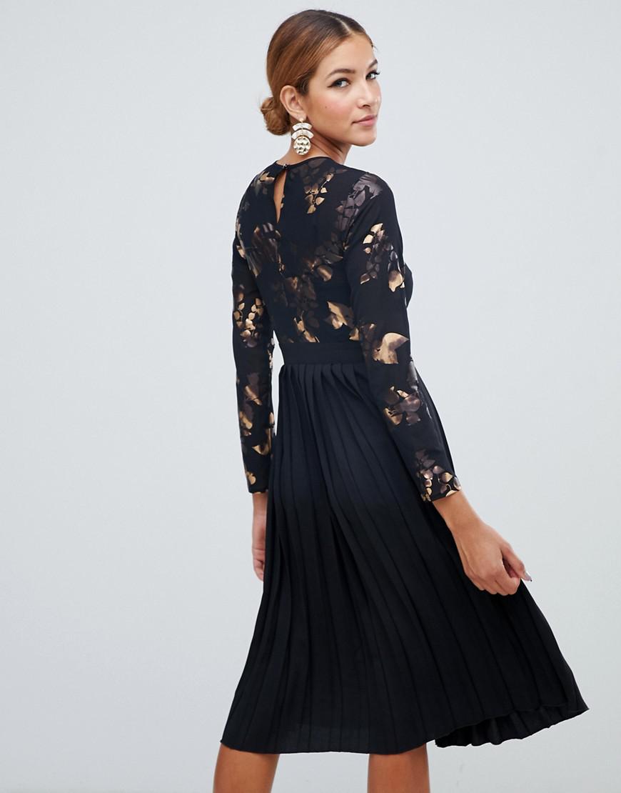 Pleated Skirt Mini Dress