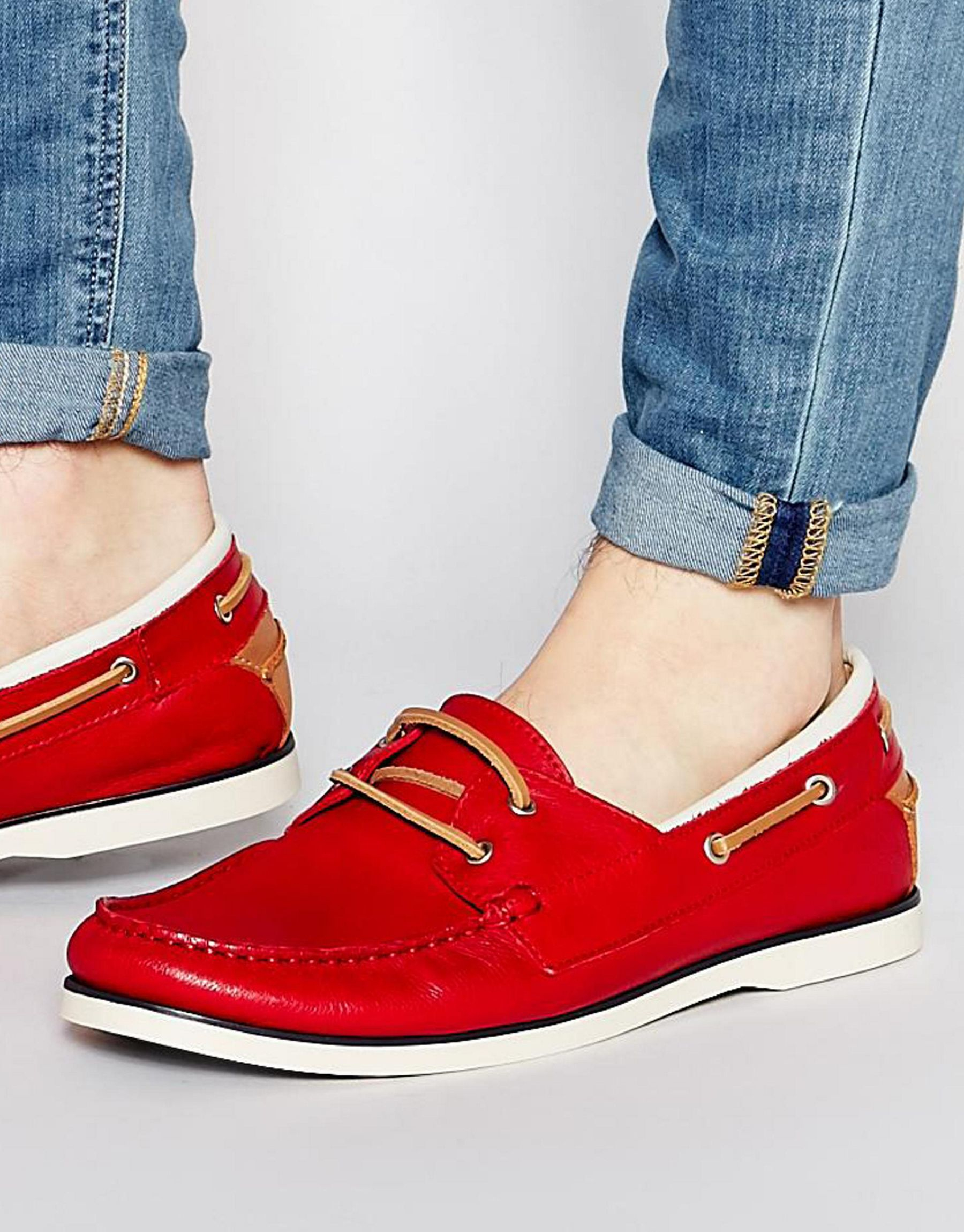 Lyst Aldo Archive Boat Shoes in Red for Men