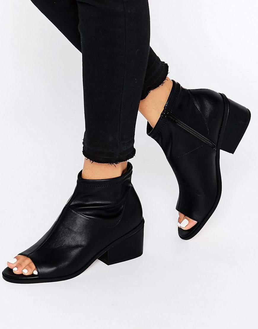 open toe ankle boots
