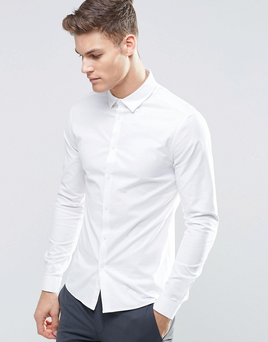Lyst - Asos Smart Skinny Oxford Shirt In White in White for Men