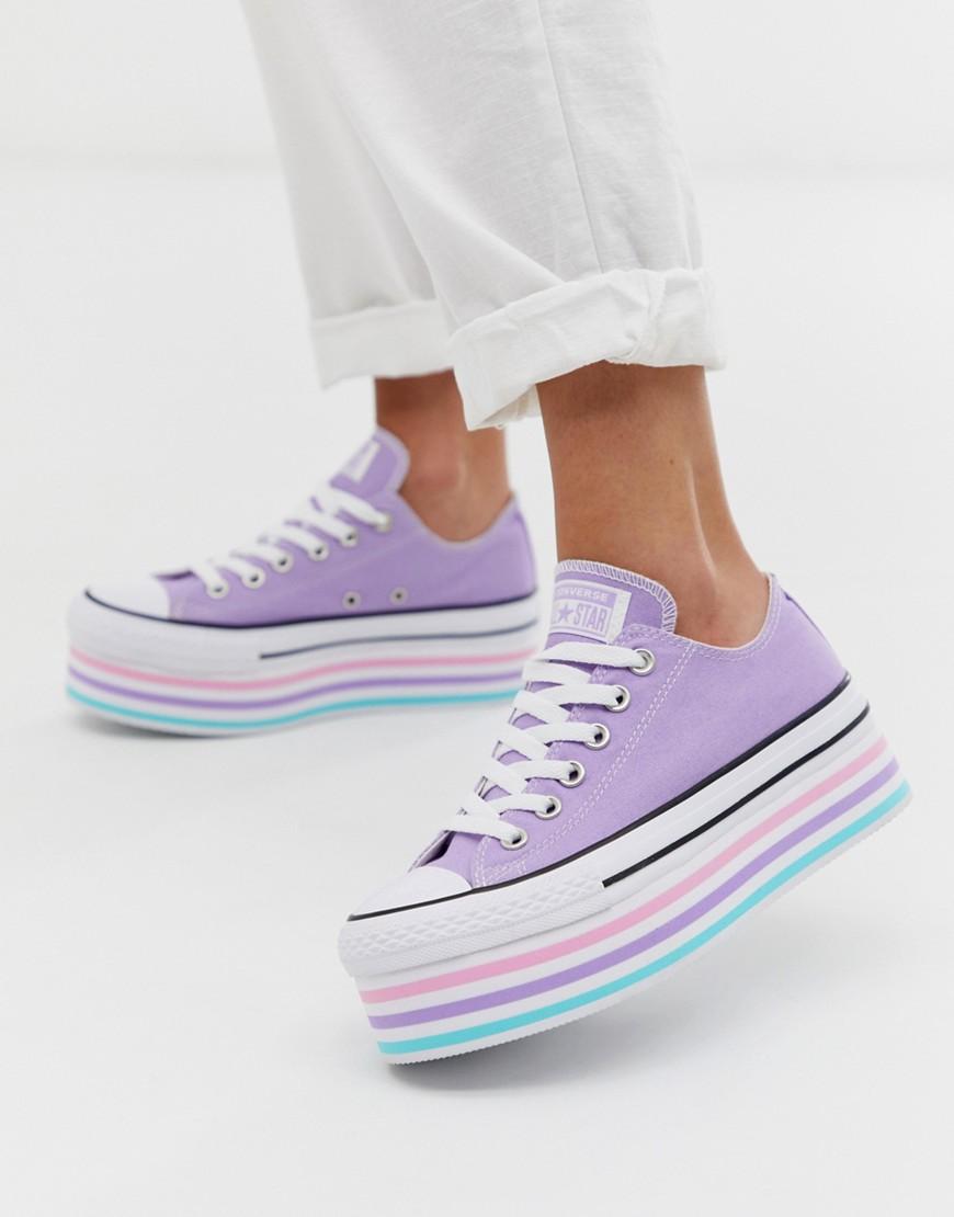 lavender platform sneakers