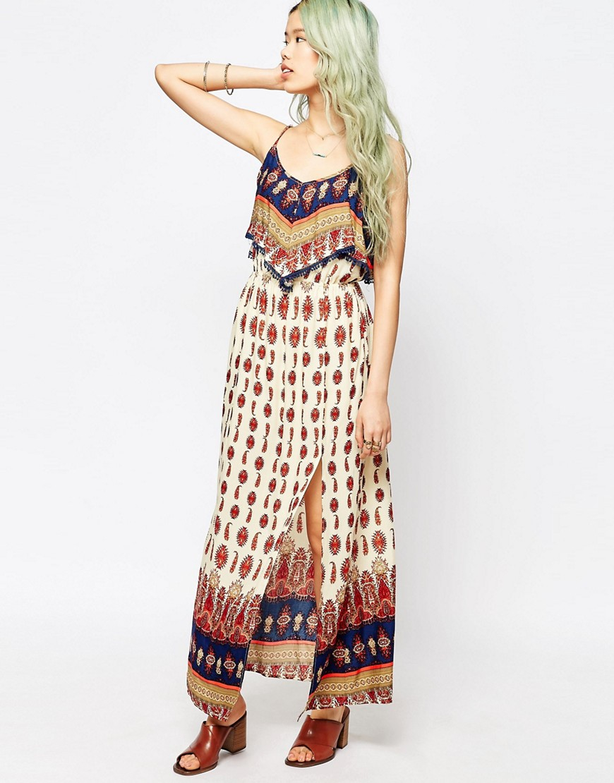 hazel boho panel print maxi dress lyst hazel boho panel print maxi dress lyst