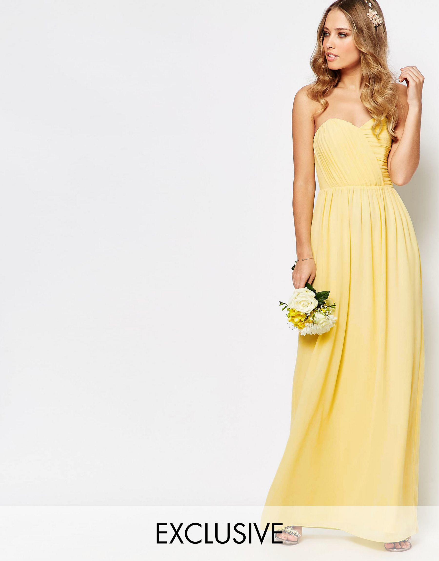 Lyst Tfnc London Wedding  Bandeau Chiffon Maxi Dress  in 