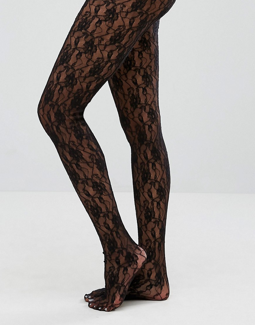 Jonathan aston Sweet Roses Tights in Black | Lyst