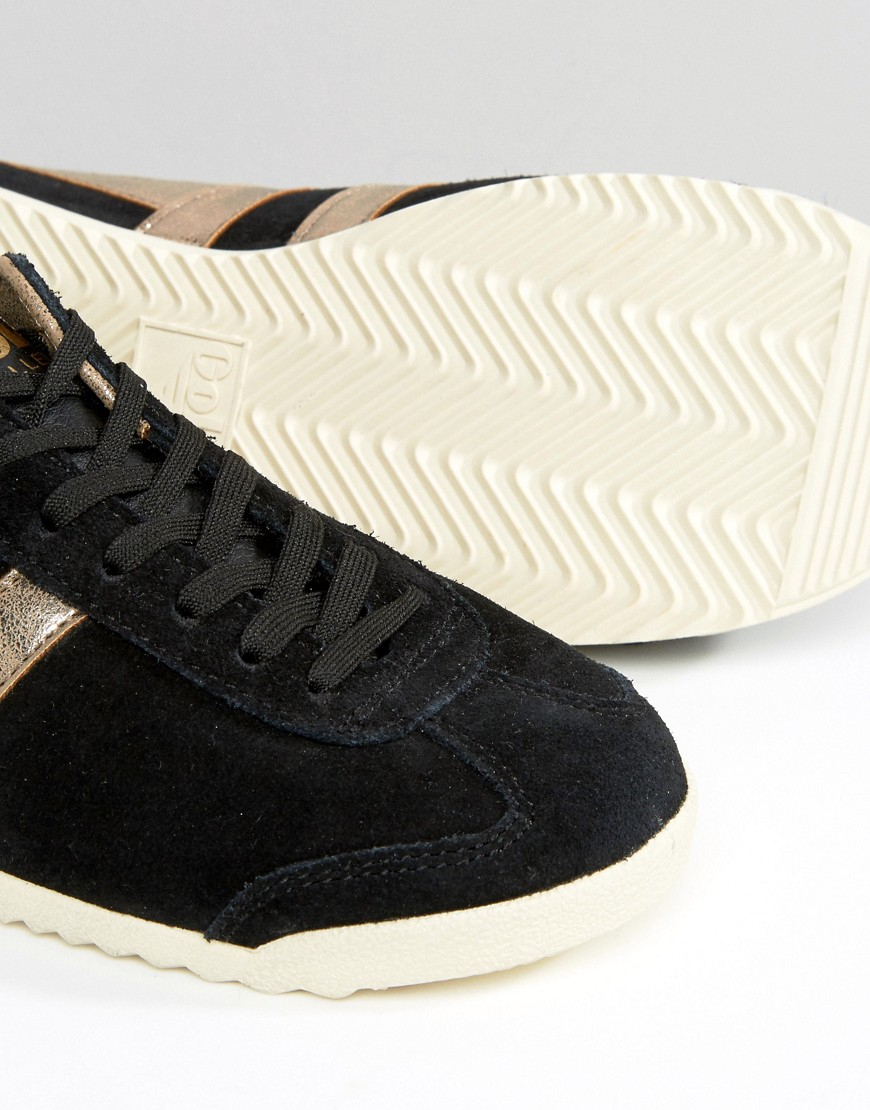 Lyst - Gola Classic Bullet Trainers In Black & Gold