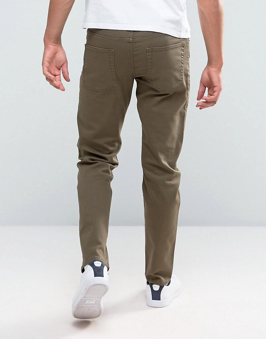 Lyst - Noak Stretch Slim Jeans In Dark Khaki in Green for Men