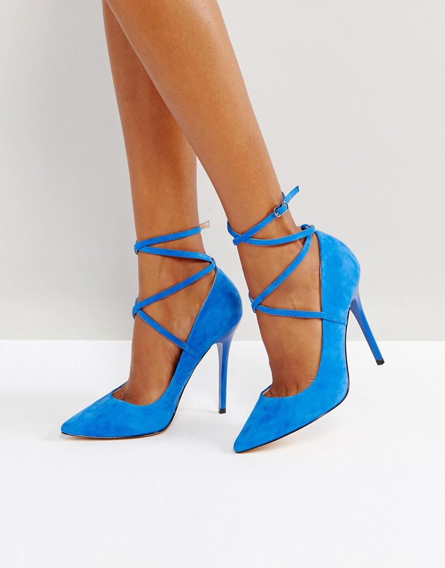Lyst - Office Hilda Suede Pointed Court Shoes in Blue