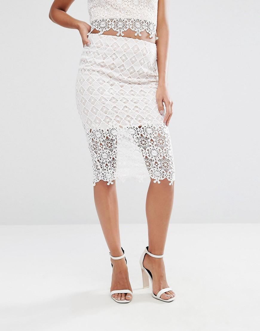 white long bodycon skirt