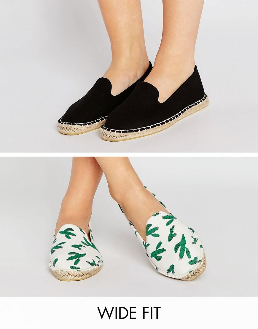 Lyst - ASOS Jeanie Wide Fit Two Pack Espadrilles