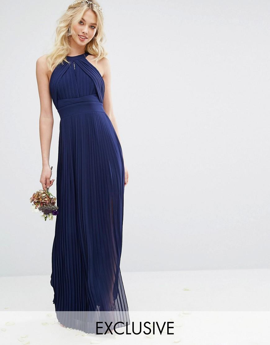  Tfnc  london Wedding  Pleated Maxi Dress  in Blue  Lyst