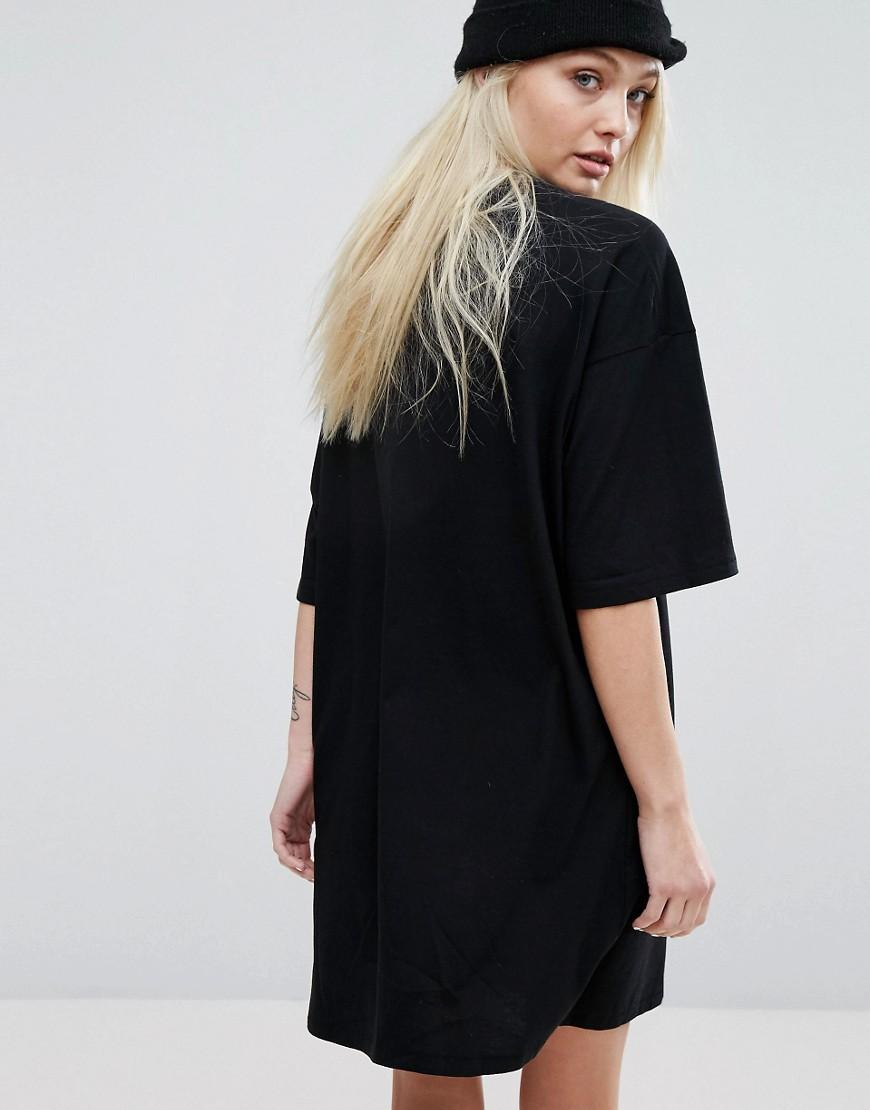Lyst - Carhartt wip Oversized T-shirt Dress With Bold Text Logo in Black