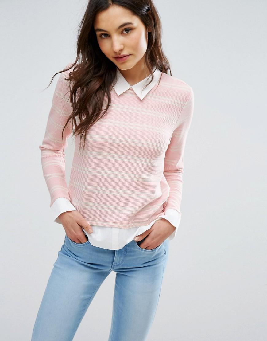sweater over dress shirt womens