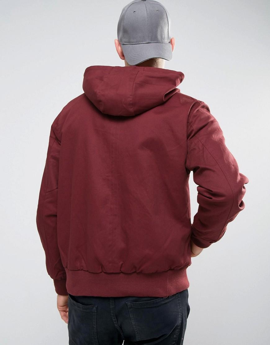 Lyst - Tokyo laundry Tokyo Landry Cotton Twill Hooded Jacket in Red for Men