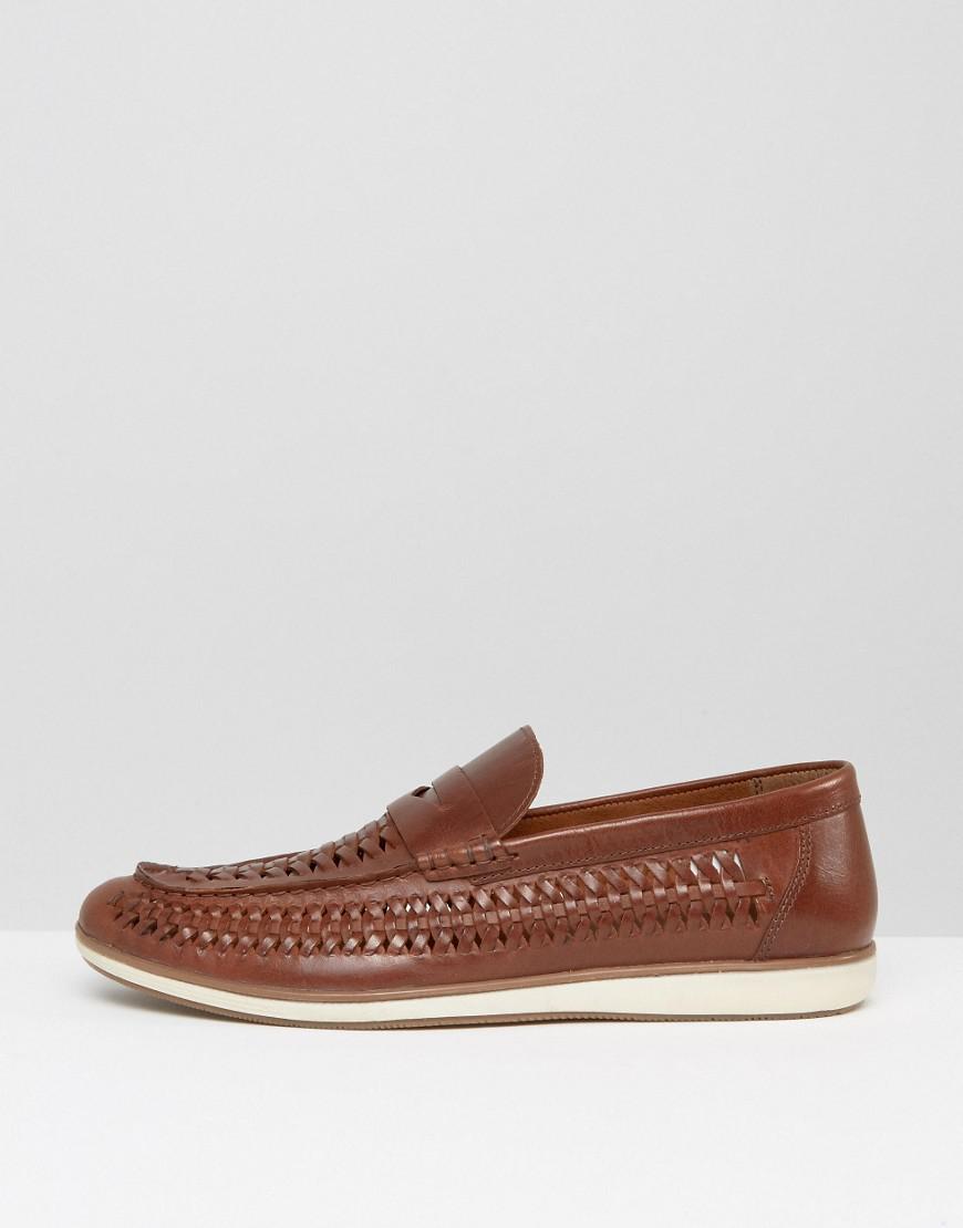 red tape brown casual loafers