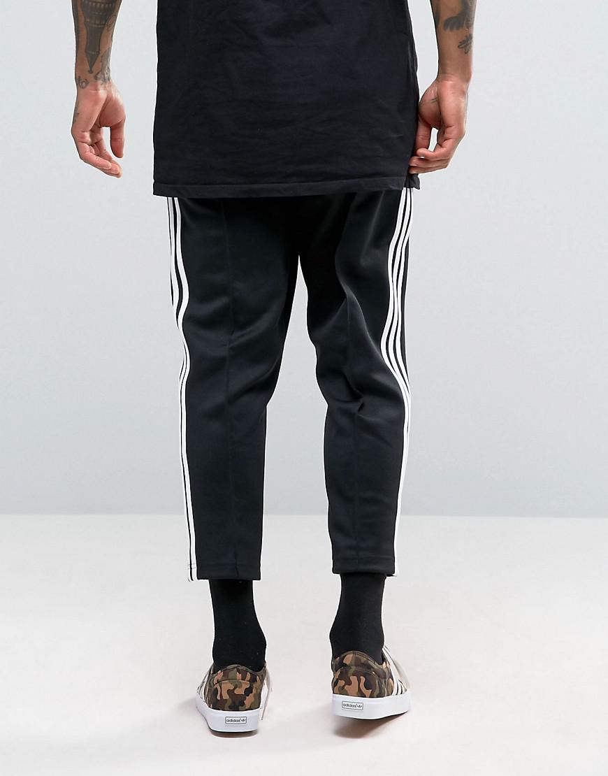 adidas Originals Sst Relax Cropped Joggers In Black Bk3632 in Black for ...