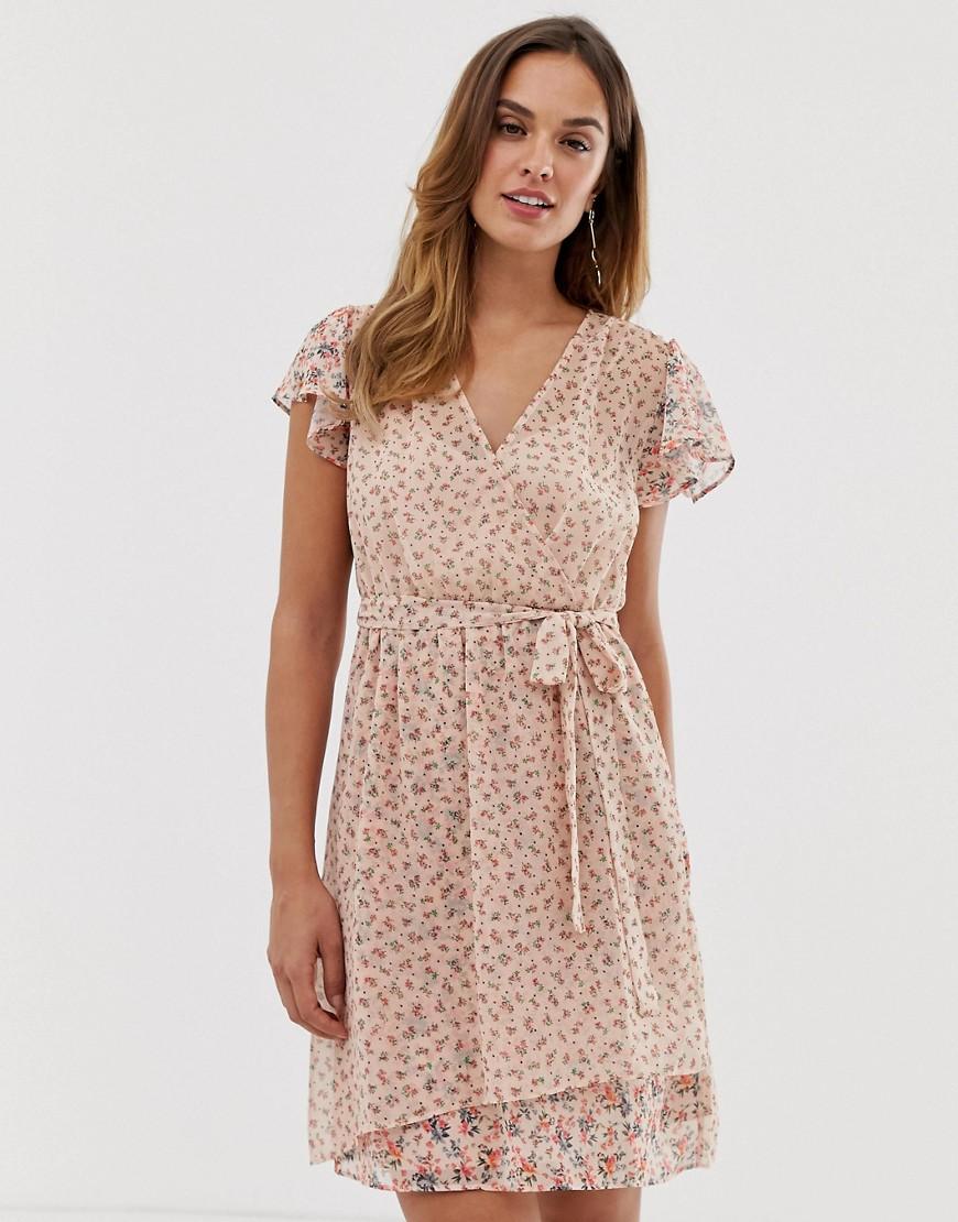 French Connection Floral Wrap Dress - Lyst