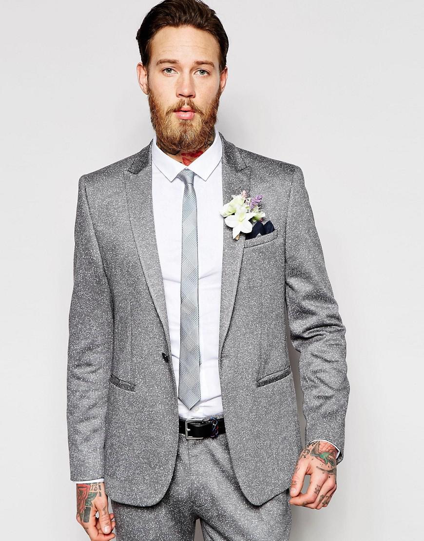 ASOS Asos Slim Suit Jacket In Mid Grey in Gray for Men - Lyst