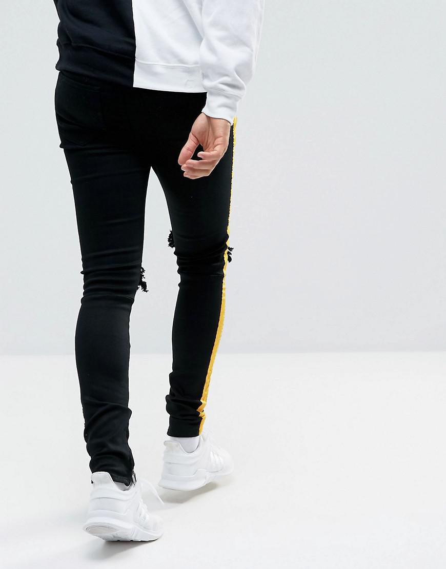 mens skinny striped jeans