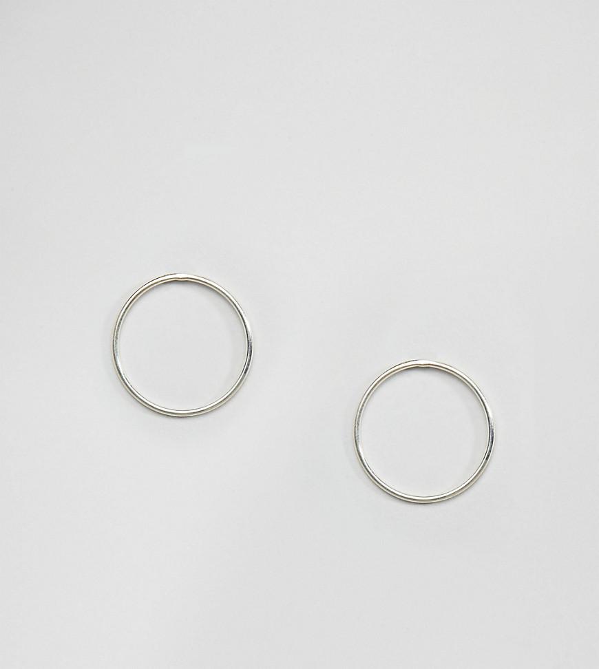 Lyst Kingsley Ryan Sterling Silver Open Circle Stud Earrings In Be Inspired