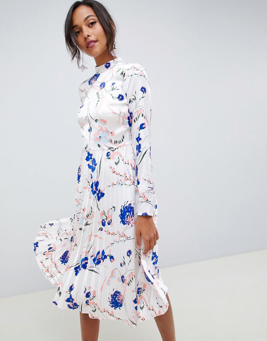 asos white floral dress