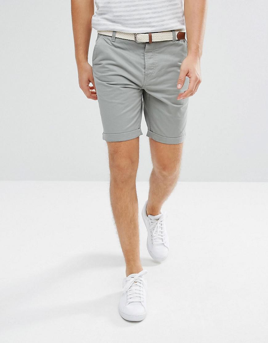 Lyst - Threadbare Belted Chino Shorts in Green for Men
