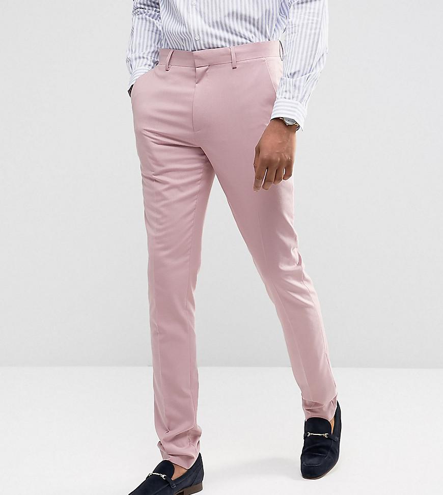 Lyst - Asos Tall Wedding Skinny Suit Trousers In Dusky Pink in Pink for Men