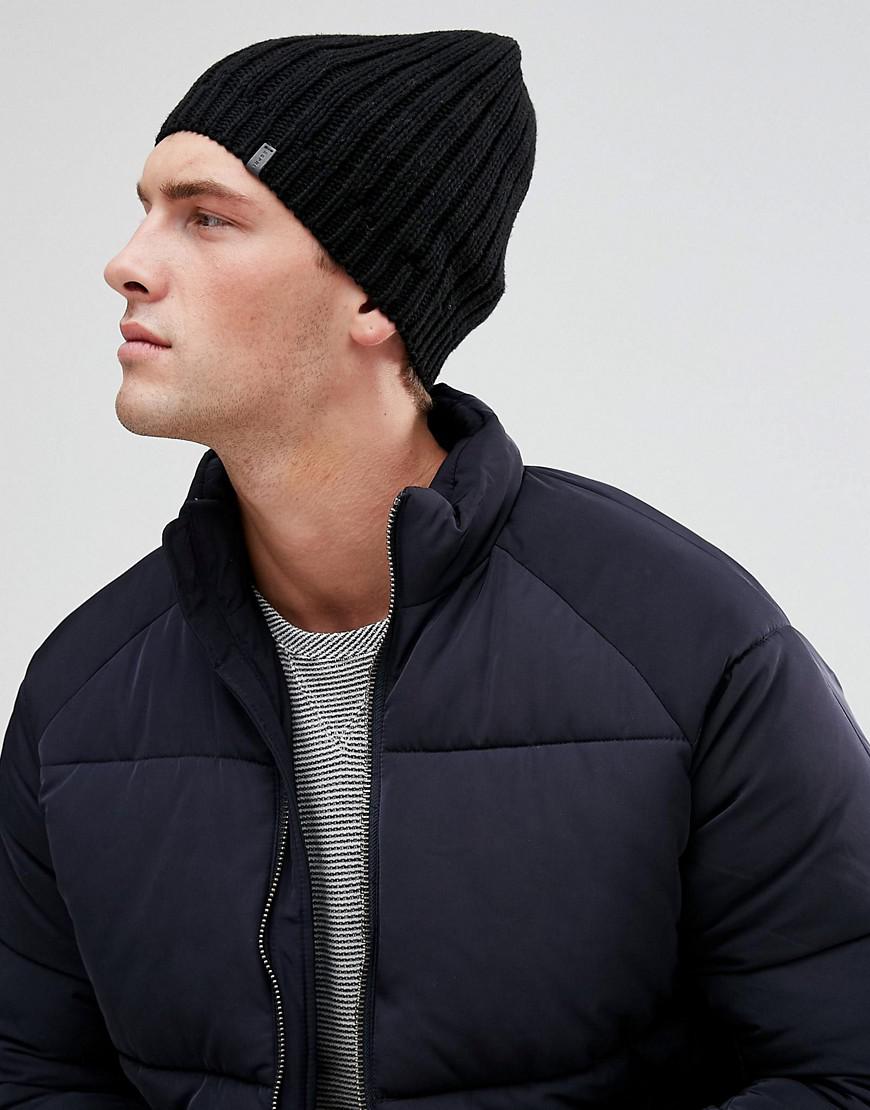 Lyst Esprit Ribbed Beanie In Black in Black for Men