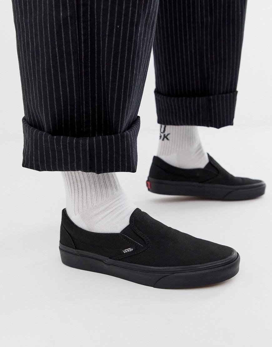 Vans Classic Slip-on Plimsolls In Black in Black for Men - Lyst