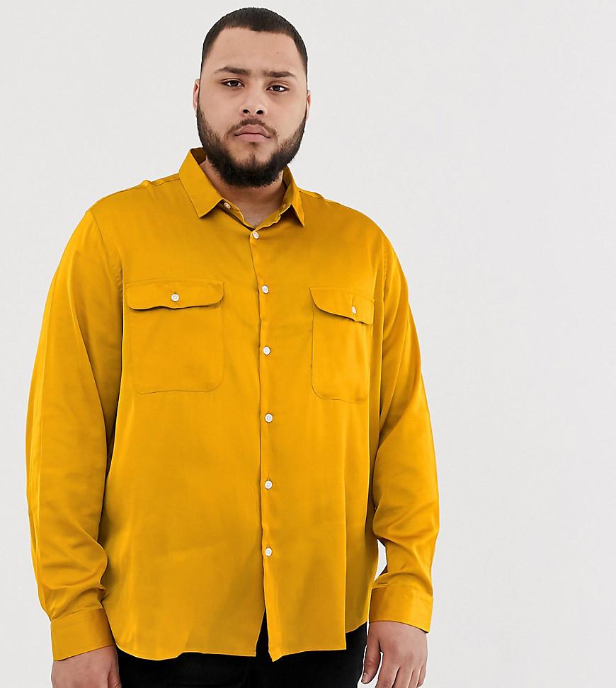 mustard orange shirt