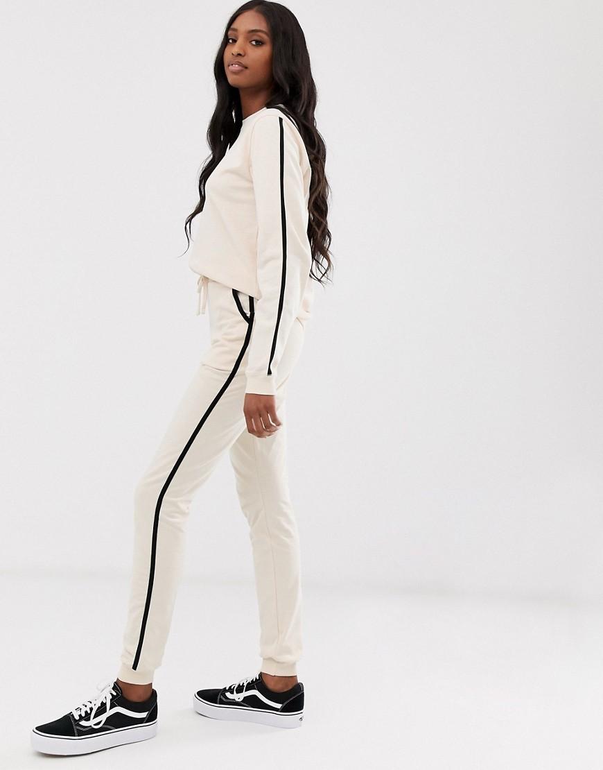 ASOS Asos Design Tall Tracksuit Cute Sweat / Basic jogger With Tie With Contrast Binding in 