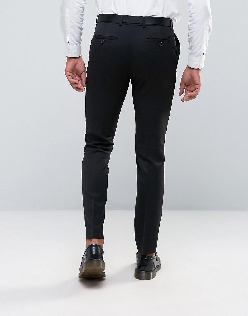 Lyst - French Connection Plain Formal Slim Fit Pants in Black for Men