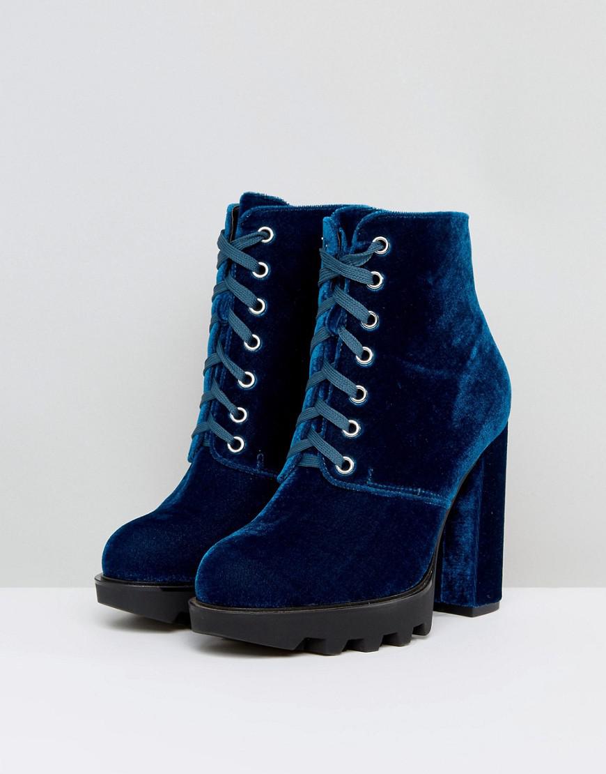 truffle collection chunky lace up canvas shoes