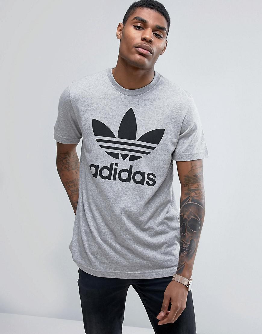 Lyst adidas originali trifoglio logo t - shirt in grigio bk7466 in grigio. Lyst adidas originali trifoglio logo t - shirt in grigio bk7466 in grigio.