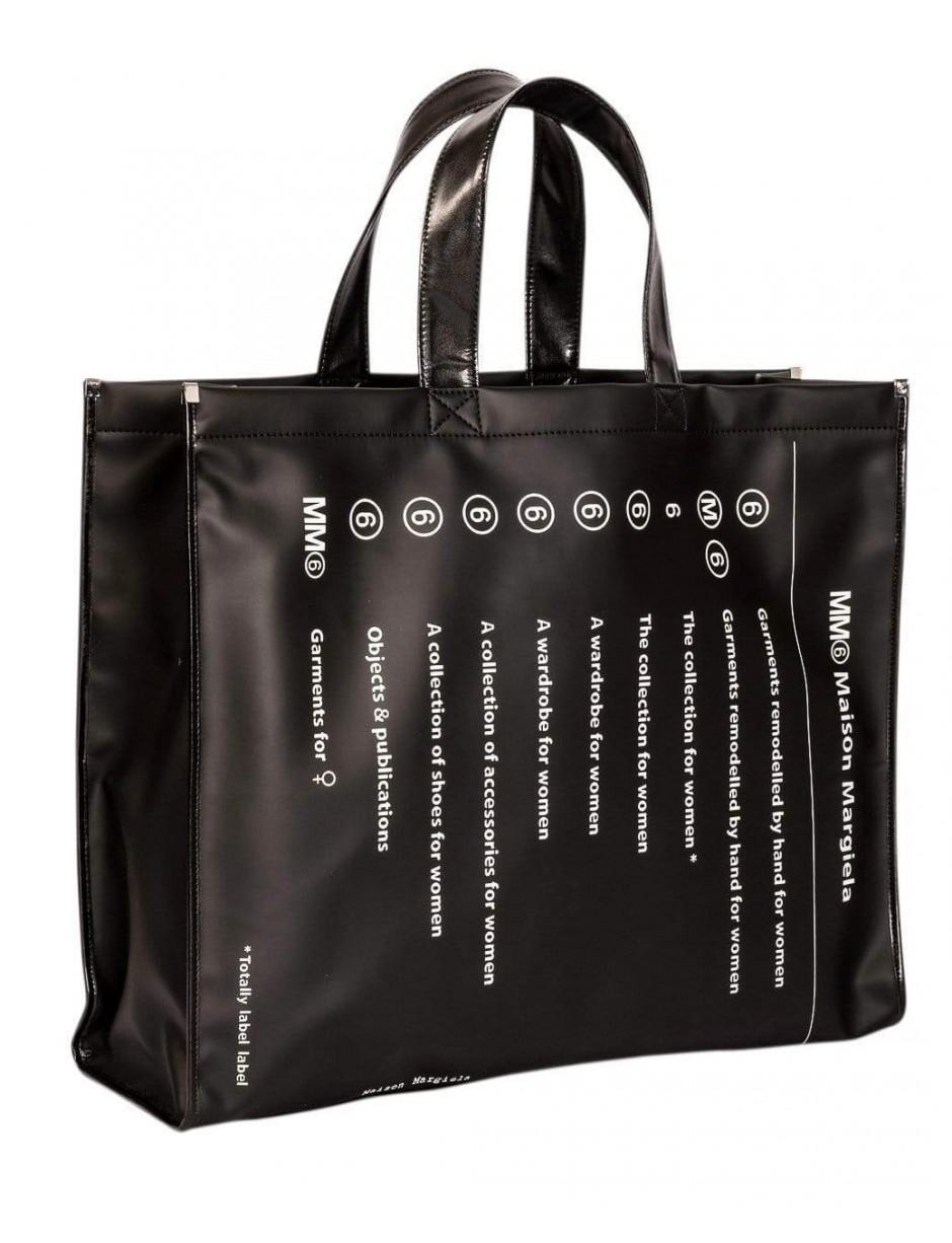 MM6 by Maison Martin Margiela Oversized Classic Shopper Bag in Black - Lyst