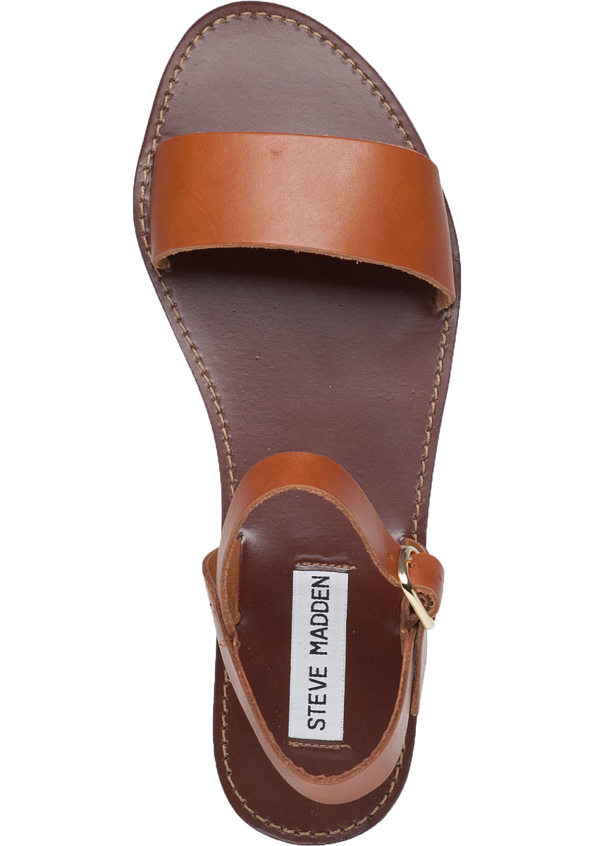 Lyst Steve Madden Donddi Leather Sandal In Brown