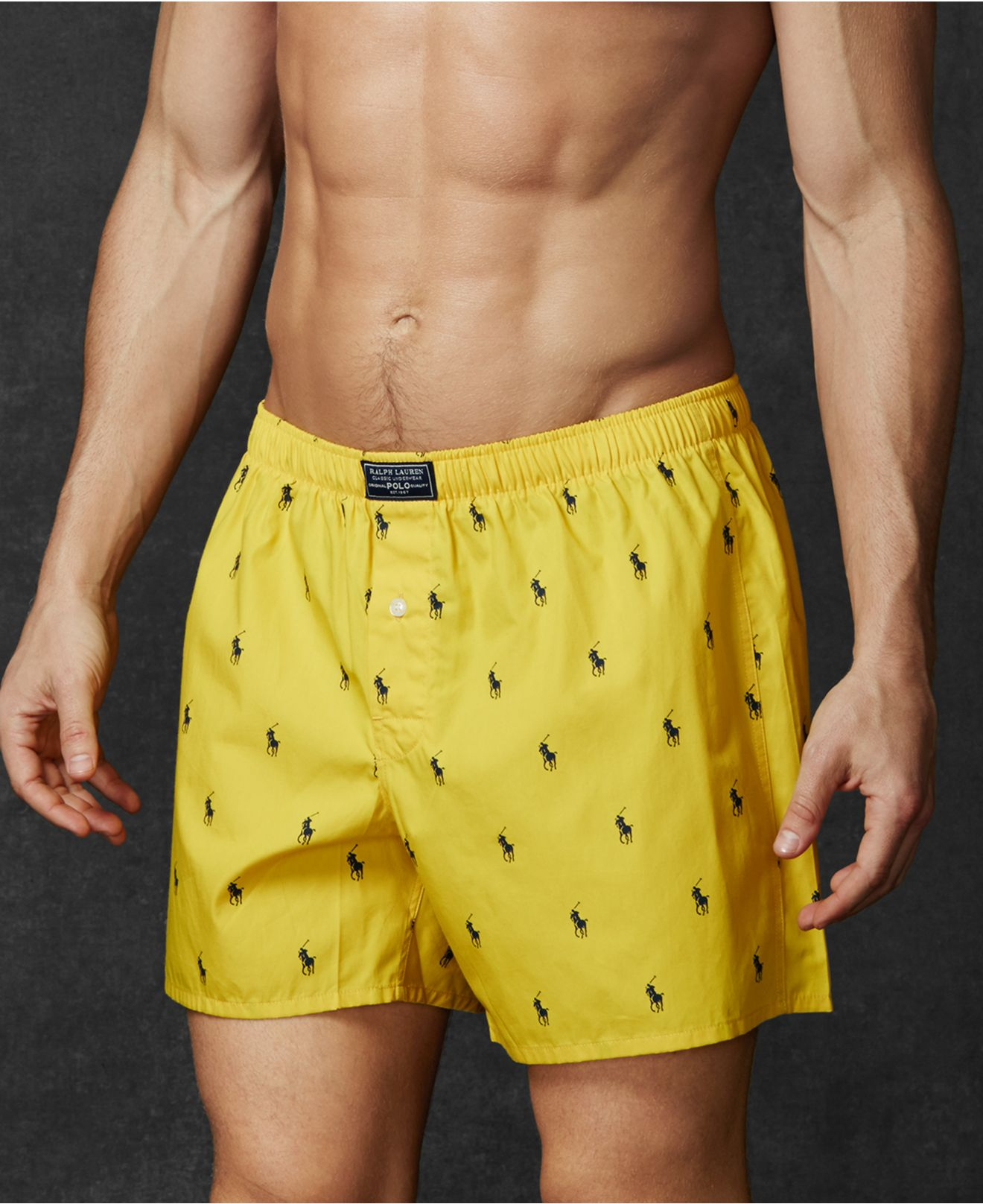 Lyst - Polo Ralph Lauren Allover Pony Player Boxers in Yellow for Men