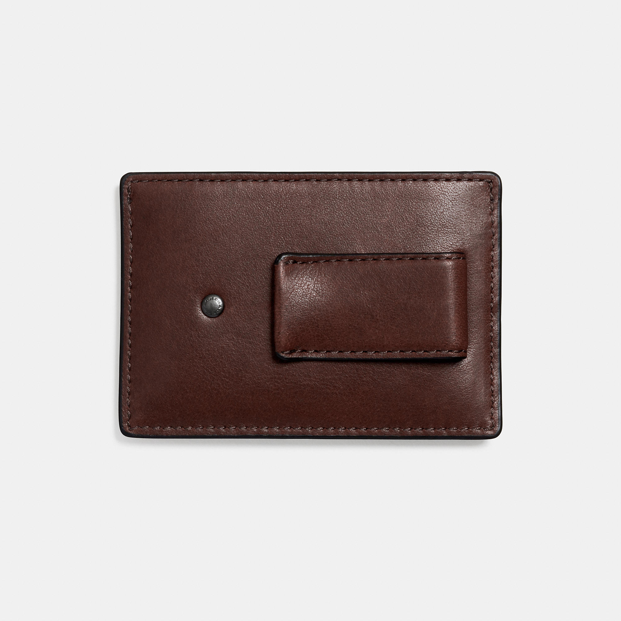 Lyst Coach Money Clip Card Case in Sport Calf Leather in Brown for Men
