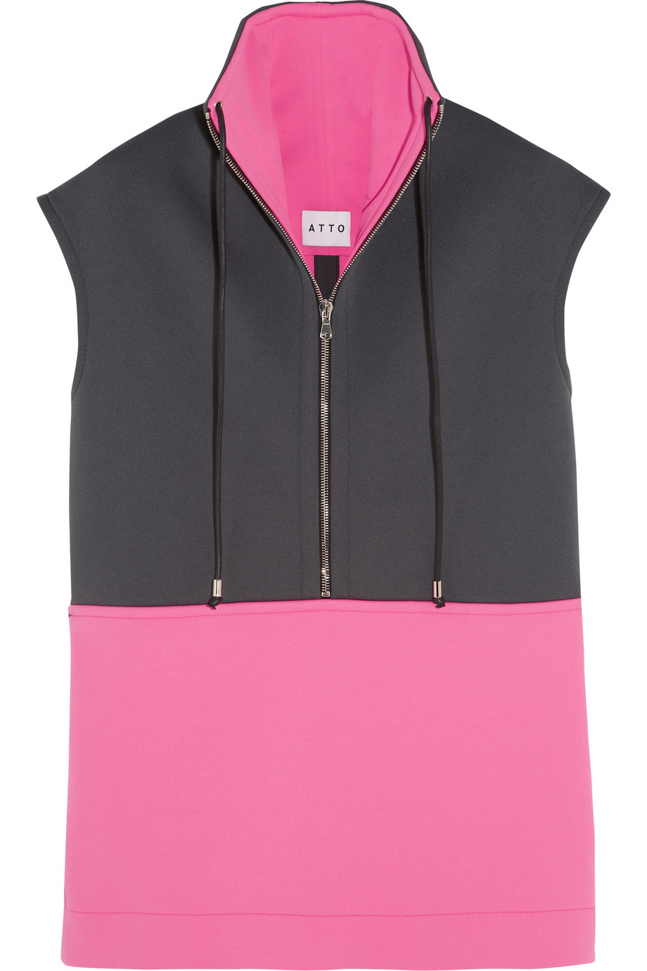 Lyst Atto TwoTone ScubaJersey Top in Gray