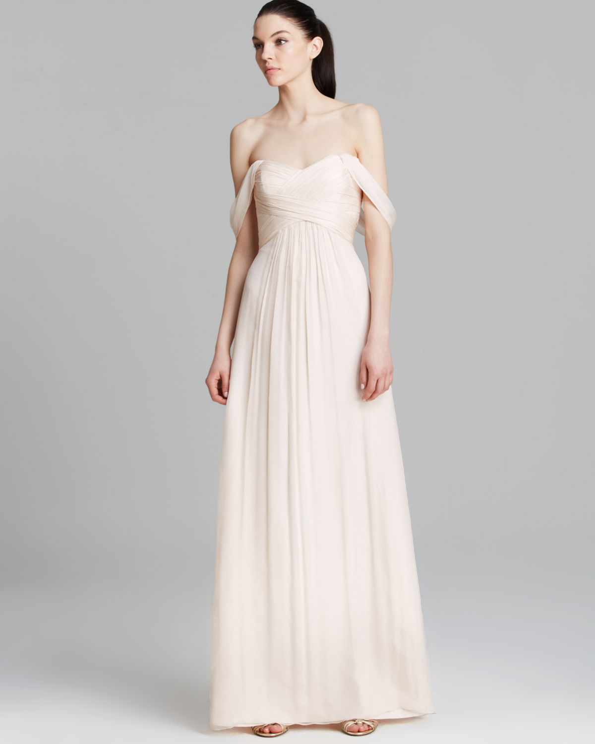 amsale one shoulder bridesmaid dress