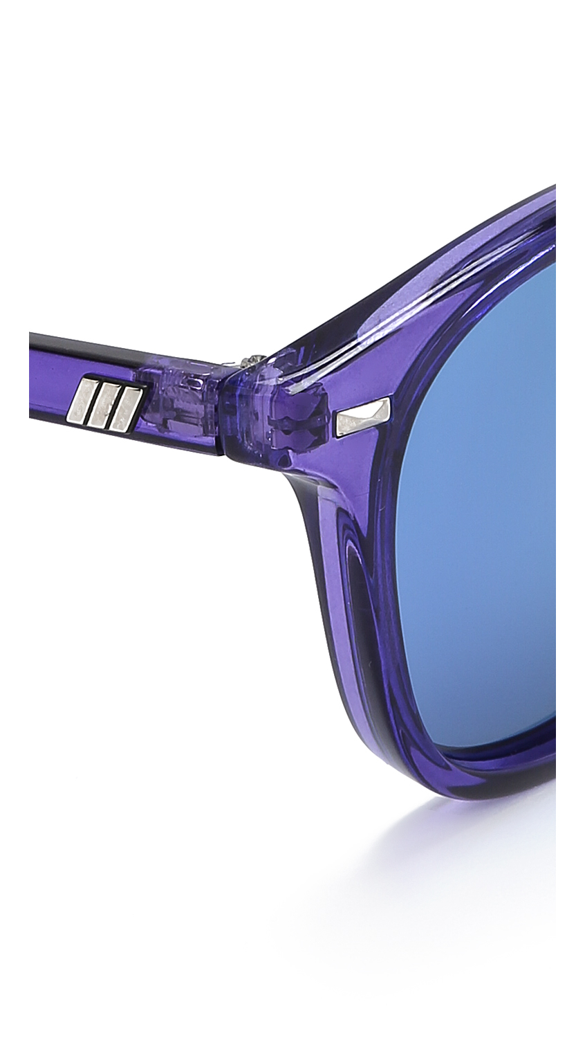 Lyst Le Specs Bandwagon Sunglasses Ultraviolet/purple Revo Mirror
