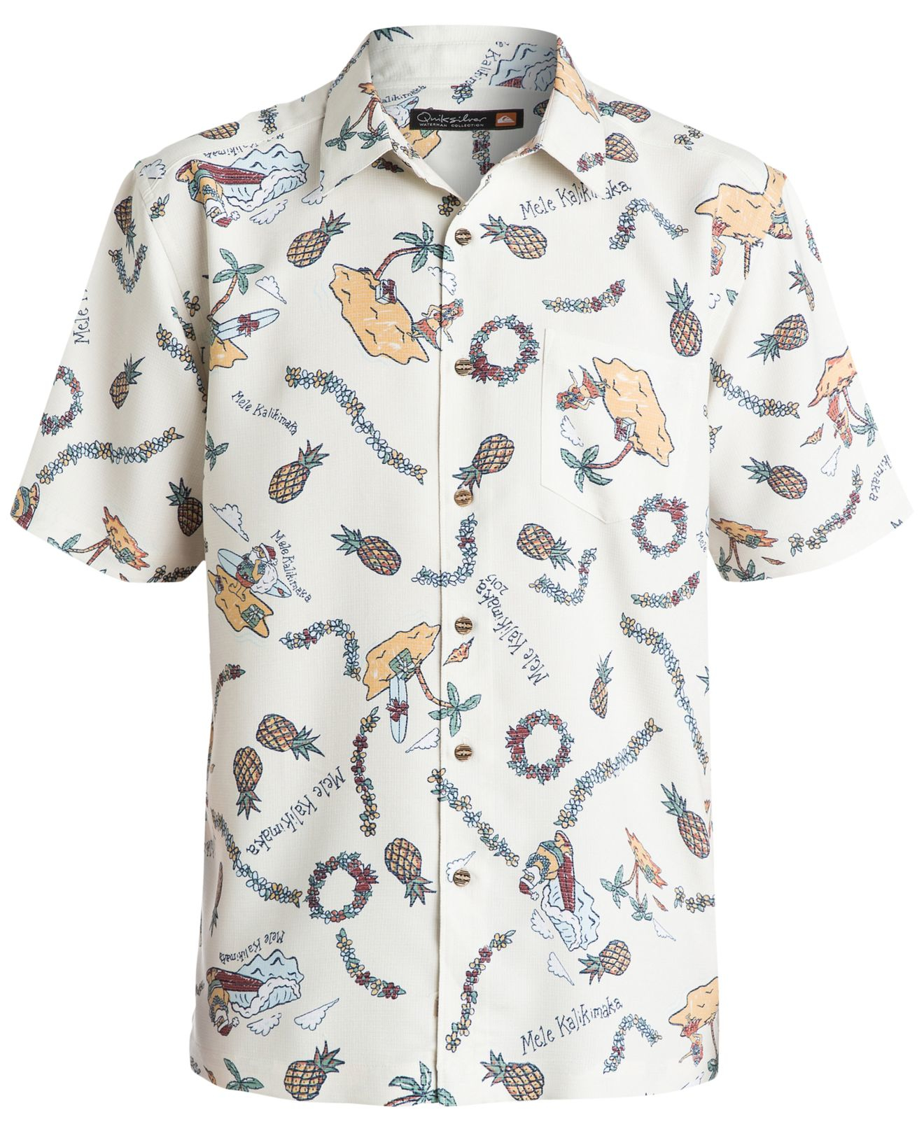  Quiksilver  Waterman Jolly Graphic print Short sleeve Shirt  