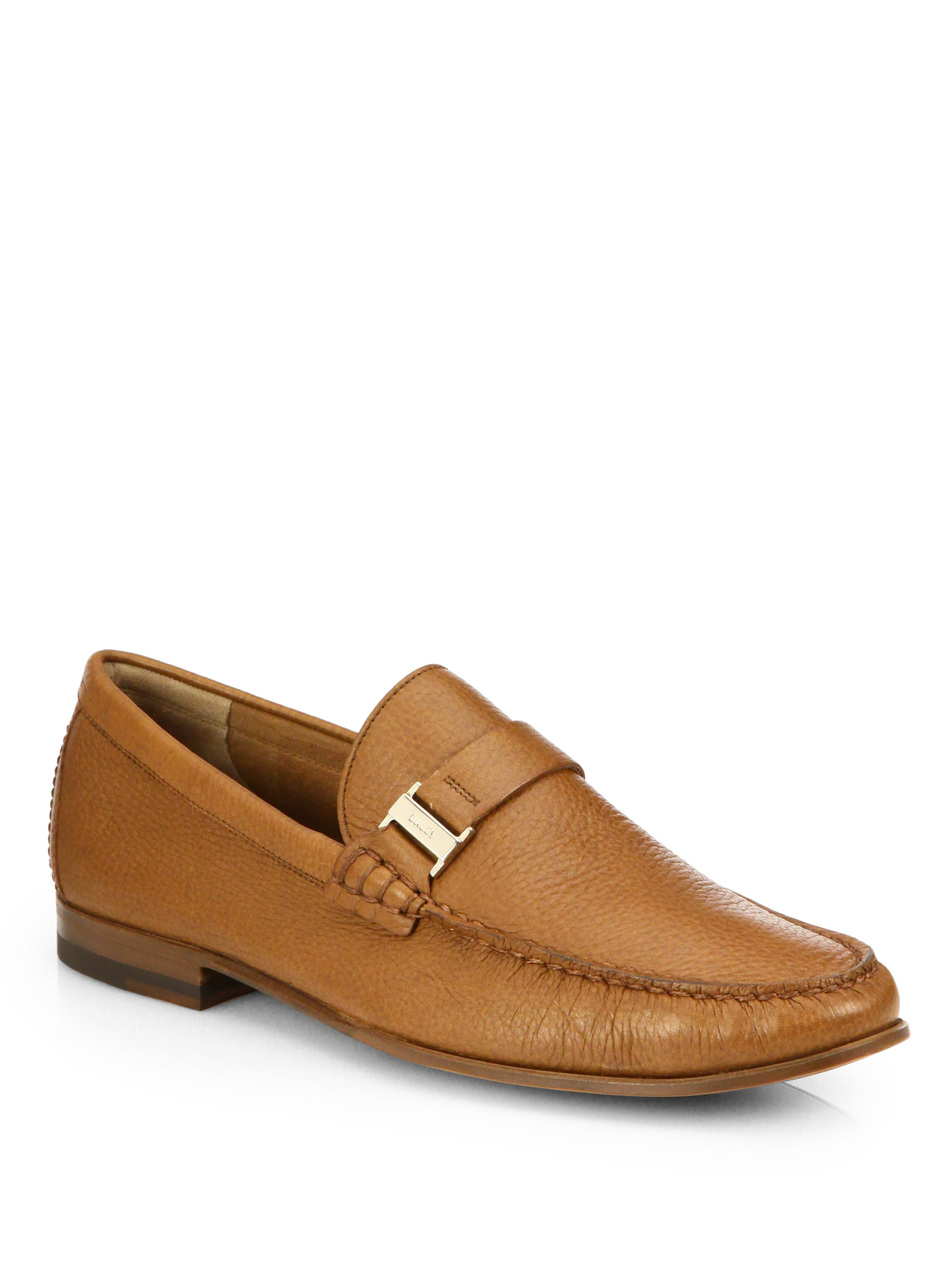Lyst - Bally Side Buckle Moccasin Loafers in Brown for Men