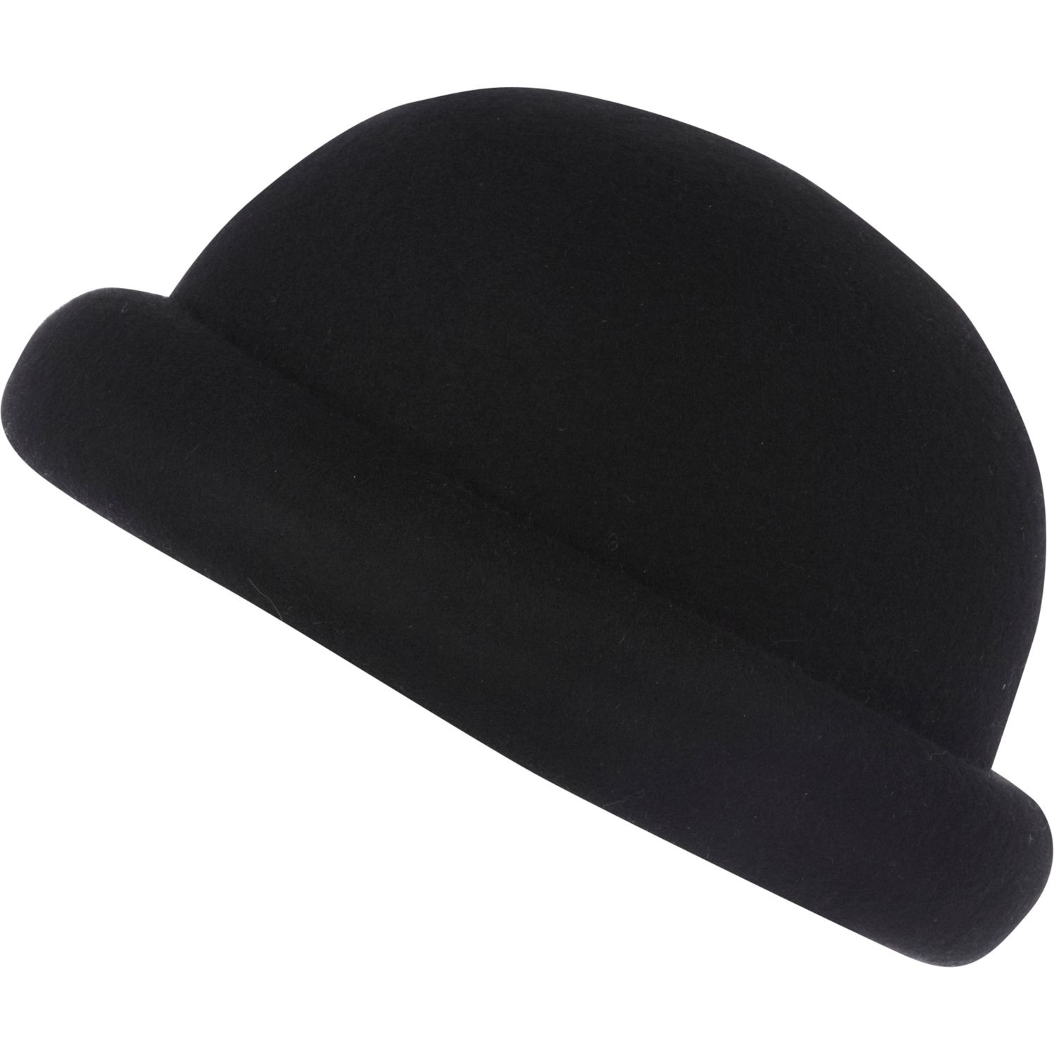 River Island Black Rolled Brim Bowler Hat in Black for Men | Lyst