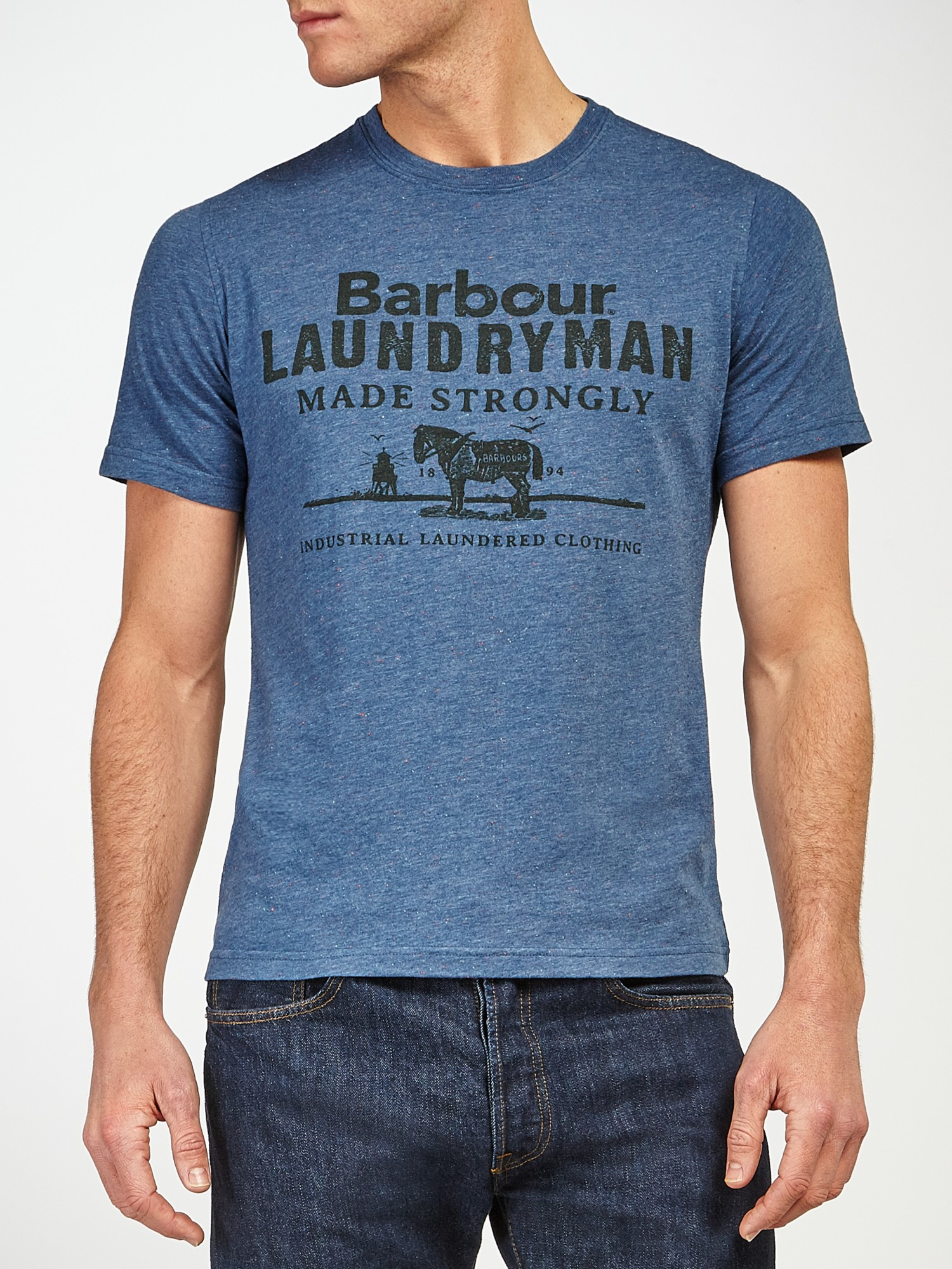 Barbour Laundryman Shire Horse Print T-shirt in Blue for Men - Lyst