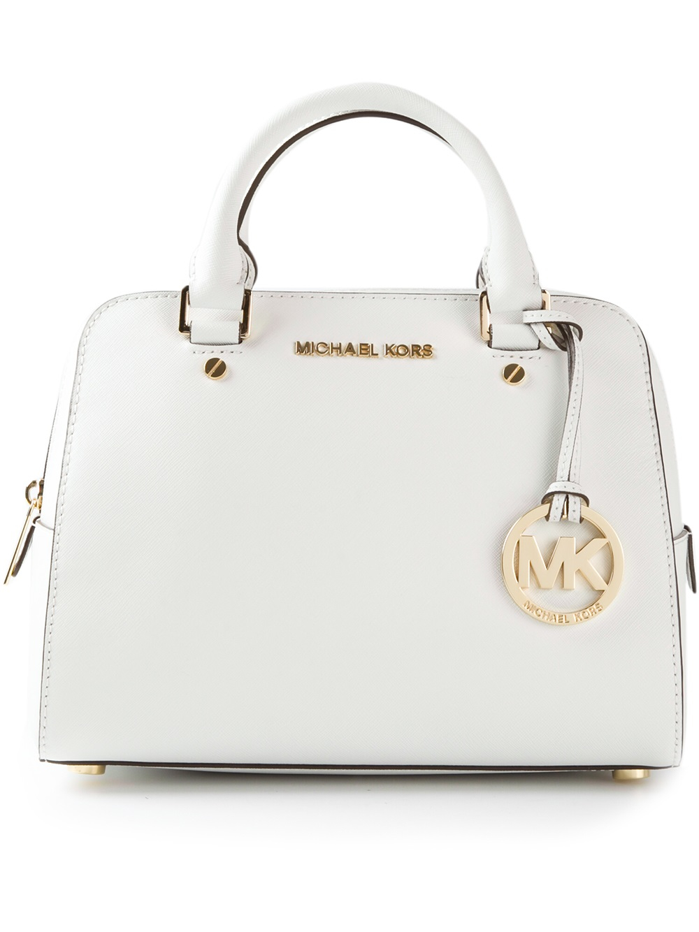 Lyst Michael Kors Mini Bowling Bag In White Gallery